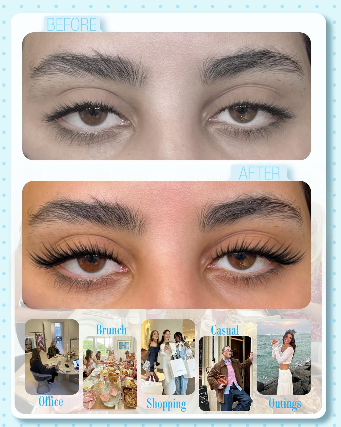 Fox Eye Lash Clusters J-Curly Individuals Eyelash Extension Wet Look Fairy Lash Spikes Cat Eye Lash Extensions Pre-Mapped Natural Eyelash Clusters 144 Pcs 10-15MM Wispy Cluster Lashs