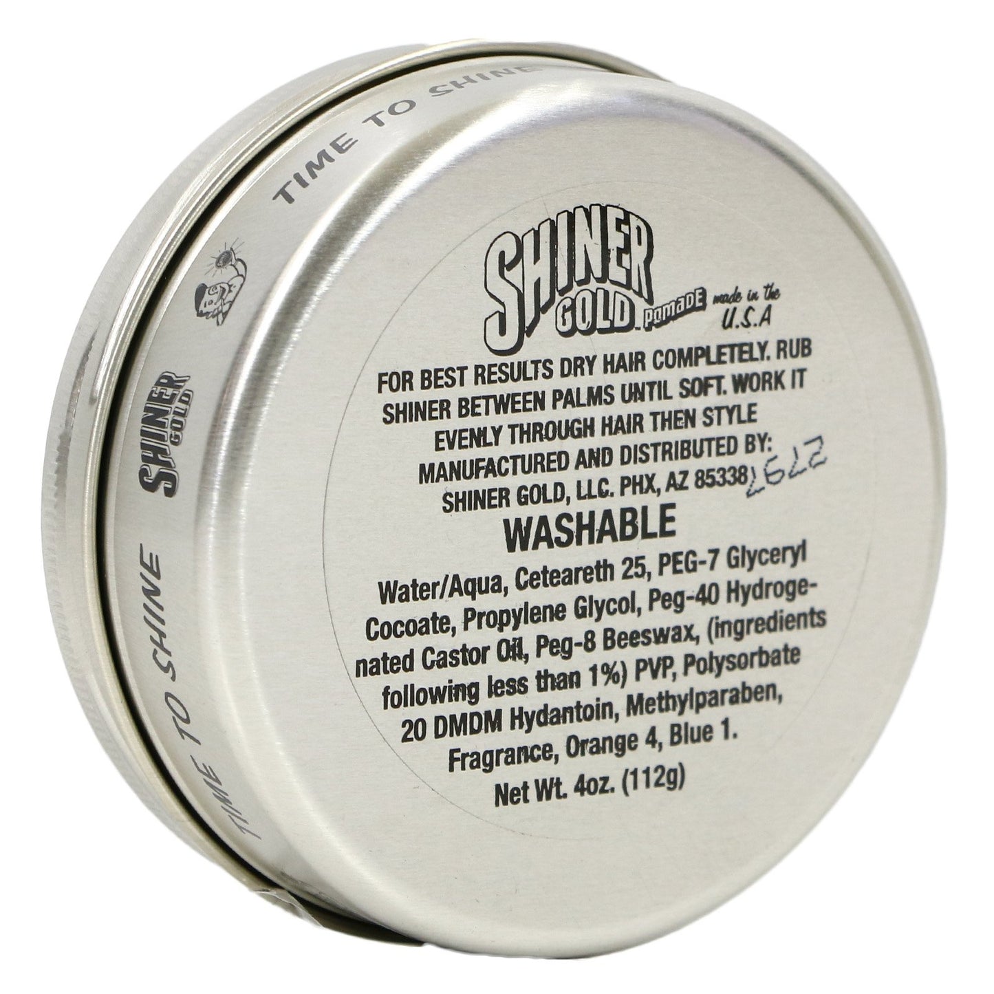 Shiner Gold Pomade | Strong Hold | High Shine | Water-based | Coconut Scent
