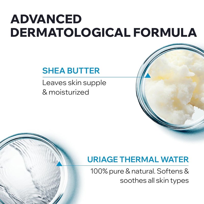 Uriage Moisturizing Body Lotion - Hydrating Shea Butter & Hyaluronic Acid | 24-Hour Silky Formula, Floral Scent