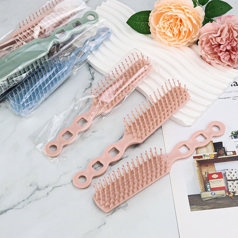 Gisdo Bulk Hair Brushes for Homeless, 60 Pieces Hair Brush Bulk for Curly Wavy Hair Blow Drying Styling Detangling Suitable for Shelter, Hotel,Charity(Colorful)