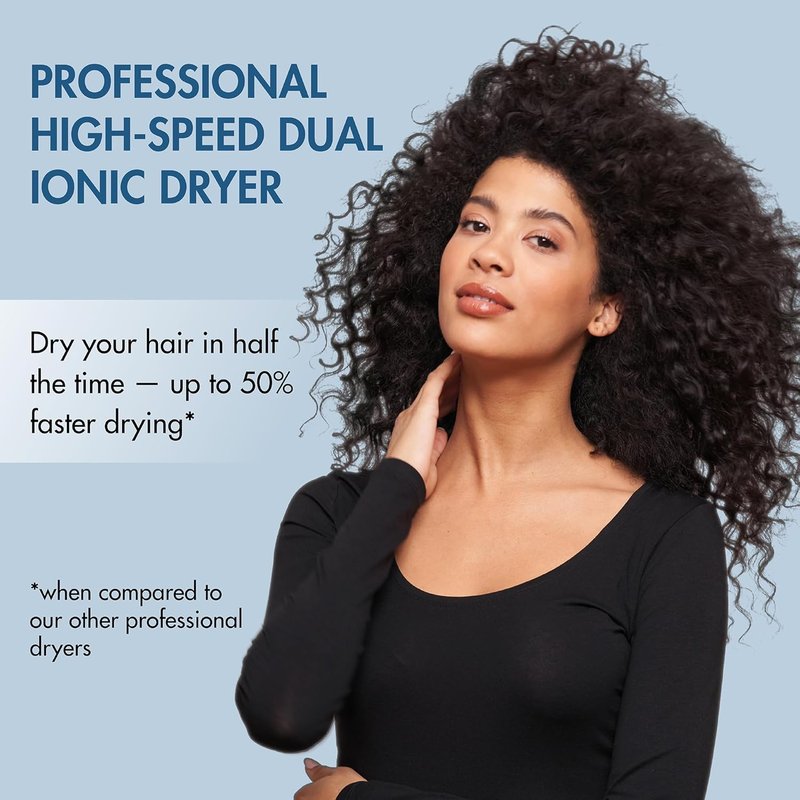 BabylissPRO Nano Titanium Hair Dryer - 1875W Professional Blow Dryer | Lightweight Ionic Technology for Faster, Frizz-Free Drying