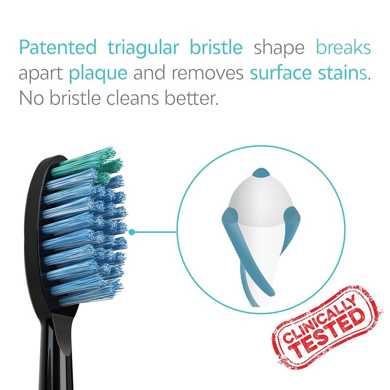 TAO Clean Whitening Replacement Brush Heads - Daily Care - Black | 2 Pack