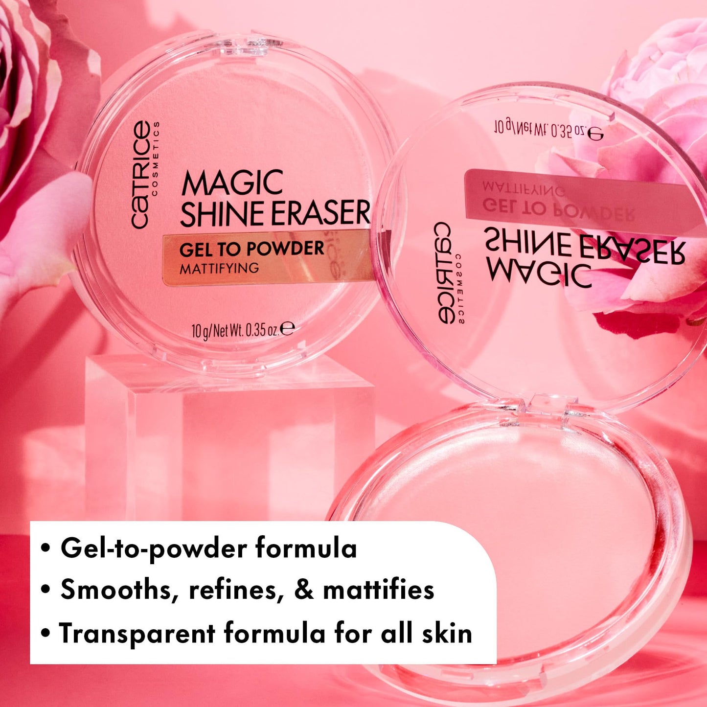Catrice | Magic Shine Eraser Gel-To-Powder | Instant Matte, Soft-Focus Effect | Transparent, Travel-Friendly Formula | Vegan & Cruelty Free