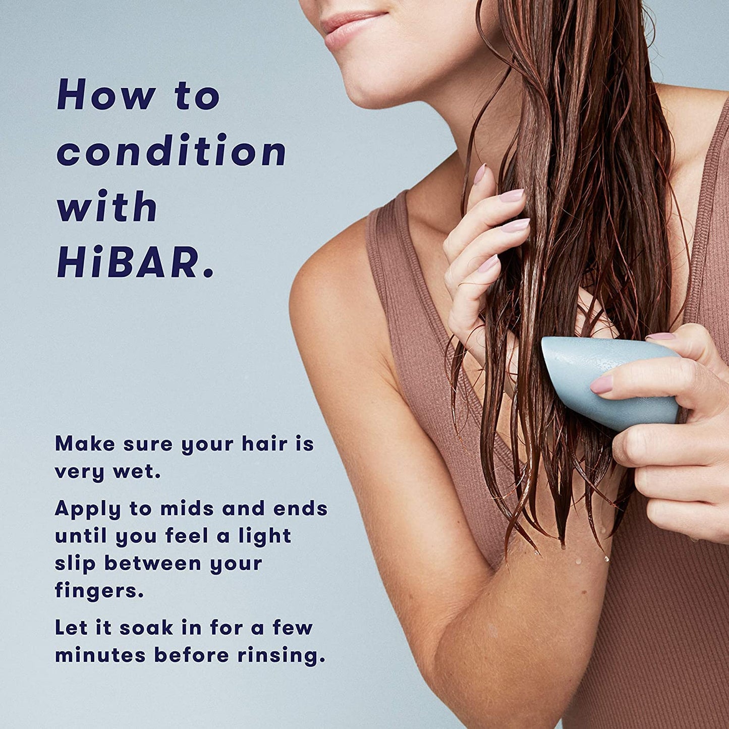 HiBAR - Moisturize Shampoo & Conditioner Set - For Dry, Frizzy Hair - Nourish & Hydrate -Coconut Oil, Cocoa Butter & Vitamin B5 -Plastic, Soap, Paraben & Sulfate-Free -Color Safe & Vegan -2 Solid Bars