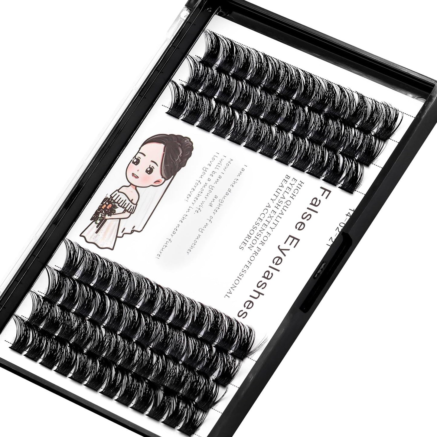 BODERMINCER Wispy Lash Clusters 84 PCS D Curl | Natural Fluffy DIY Eyelash Extensions Cluster Lashes | Lightweight Soft Volume False Lashes for Salon & Home Use (12MM)