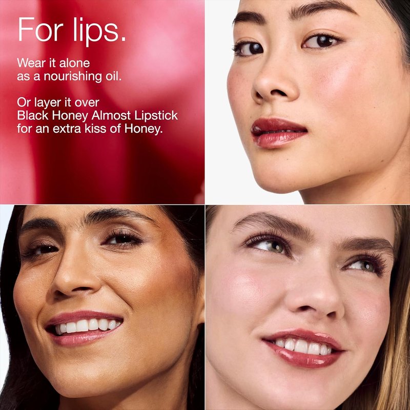 Clinique Pop Lip & Cheek Oil - Natural Dewy Finish in 3 Iconic Shades | Black Honey, Pink, Nude Honey