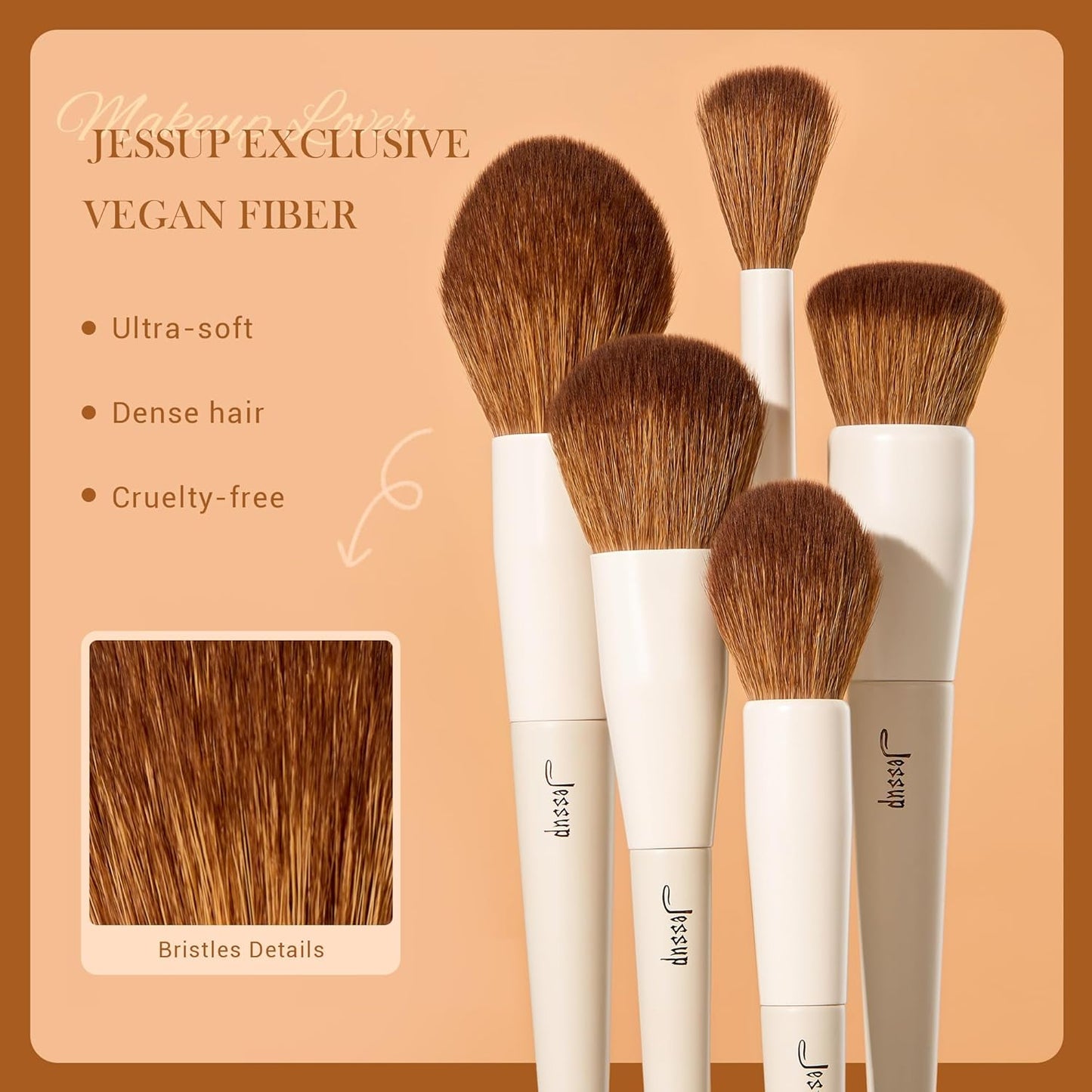 Face Makeup Brushes Set - 5-Piece Professional Makeup Brush Kit for Flawless Application | T493 & T508