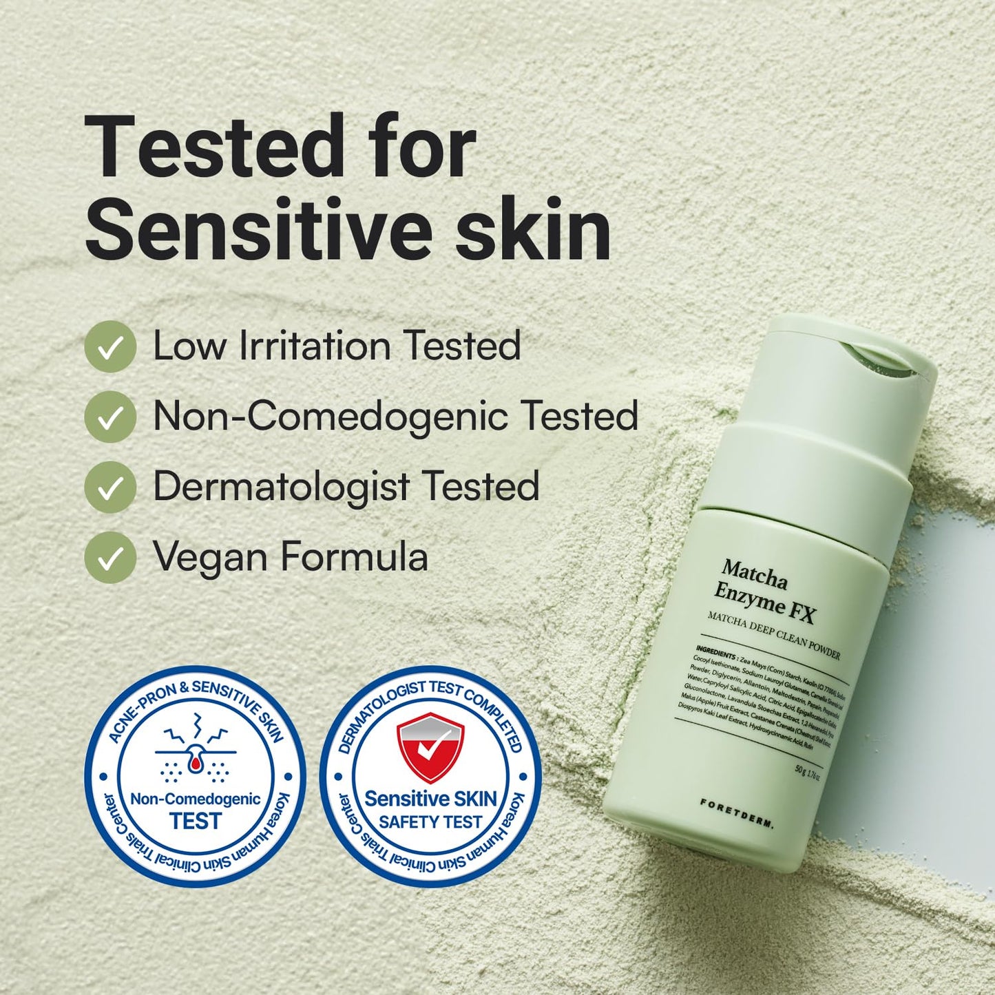 Matcha Enzyme Powder Cleanser, Gentle Exfoliating Face Wash,Kbeauty 1.76 oz