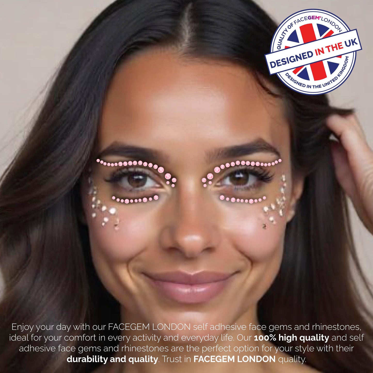 Face Gems – Face Jewels - Self-Adhesive Rhinestone Face Jewels for Makeup, Party & Rave Looks - Eye Gems, Face Glitter, Festival Face Gems, Glitter Tattoo, Self- Adhesive Festival Gems (3 Sheet Mix)