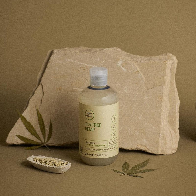 Tea Tree Hemp Restoring Shampoo & Body Wash, 2-in-1 Cleanser, For All Hair Types, 10.14 fl. oz.
