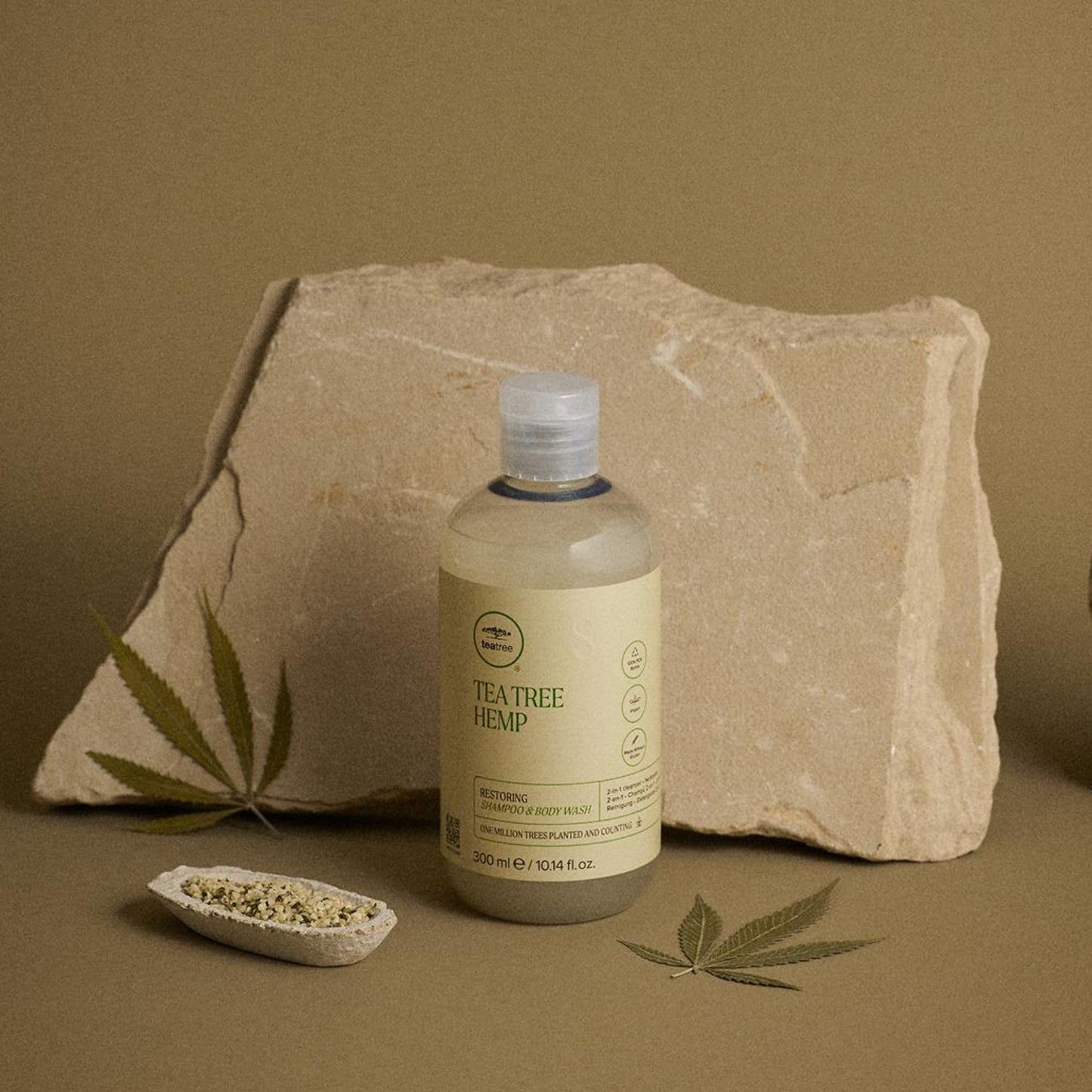Tea Tree Hemp Restoring Shampoo & Body Wash, 2-in-1 Cleanser, For All Hair Types, 10.14 fl. oz.