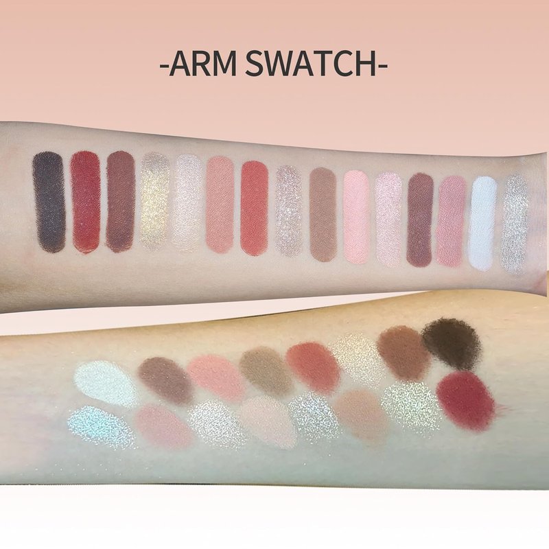 16-Color Velvet Rose Eyeshadow Palette - Natural Nudes, Smoky Shades & Bold Accents | Ultra-Blendable Matte, Shimmer & Glitter Finishes