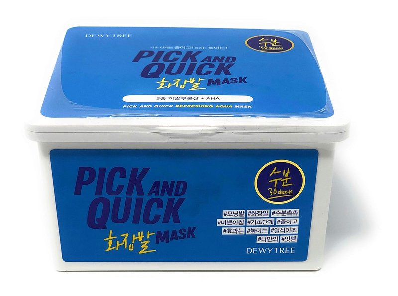 Dewytree Aqua Mask - Quick Refreshing Hydration | 30 Sheets, 13.40 oz (380 g)