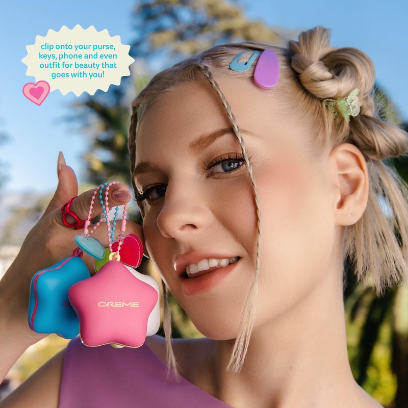 The Crème Shop Plush Pout Lip Butter Lip Balm Key Chain Charm | Korean Formula with Peptides and Squalane to Instantly Hydrate, Nourish, Moisturize, and Soften Dry Lips- Original