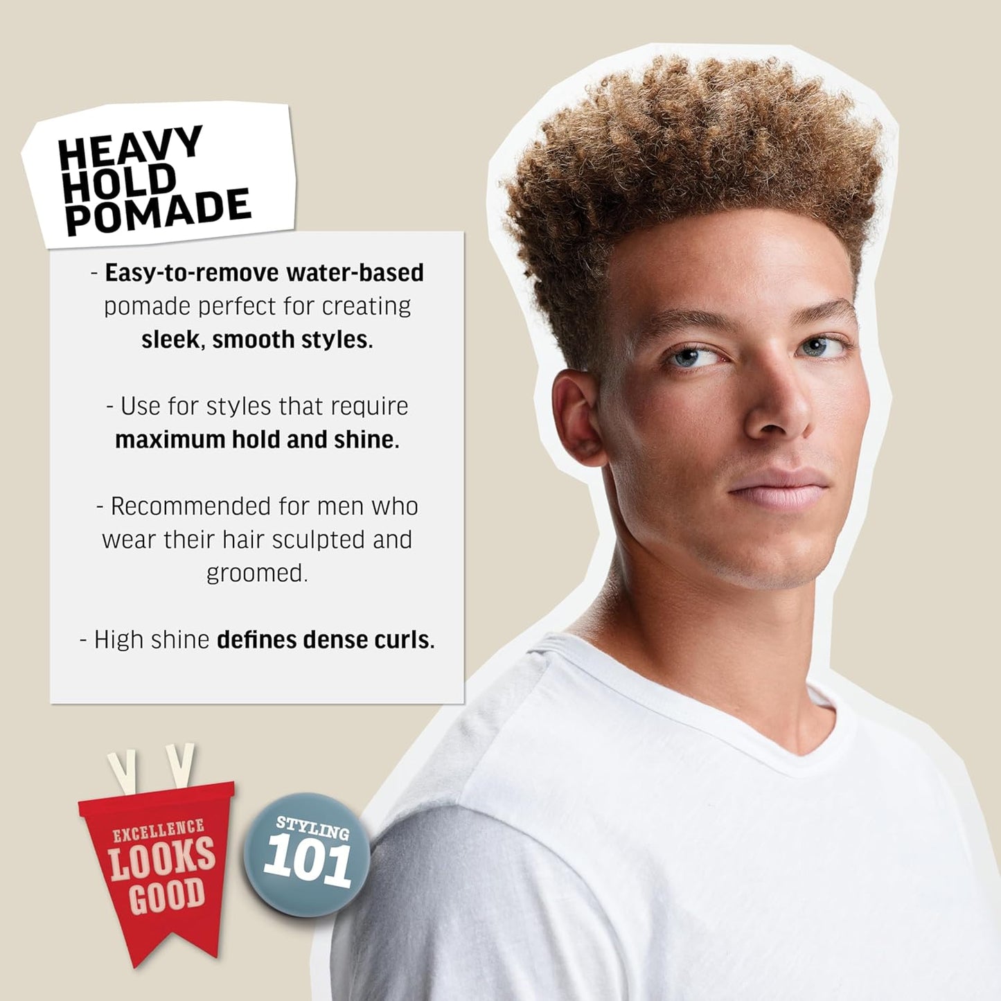 American Crew Men's Hair Pomade - Heavy Hold & High Shine Styling Gel | 3 oz