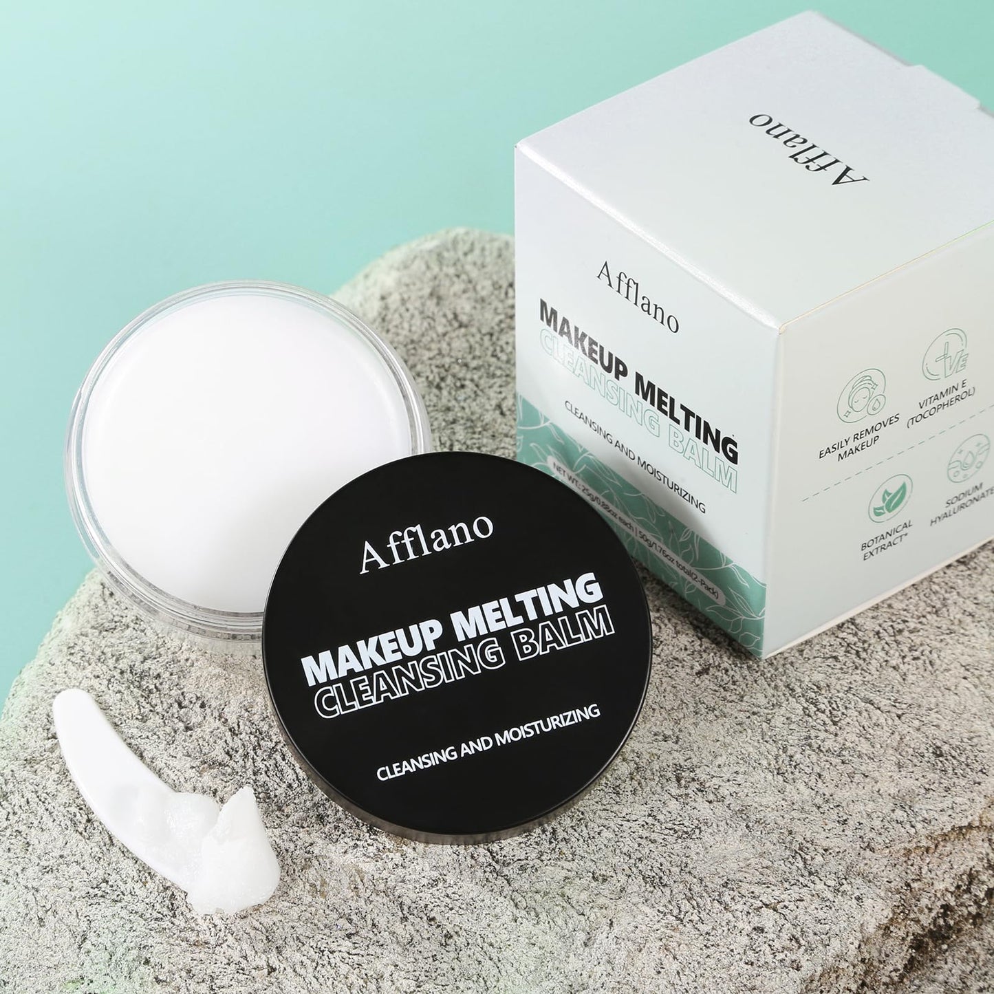 Cleansing Balm Makeup Remover - Deep Clear Korean Makeup Melting Cleansing Balm with Natural Oil for Waterproof Eye Face Lip Heavy Make up, Gentle Moisturized Cleanser for Sensitive Skin, Vegan, 2Pcs