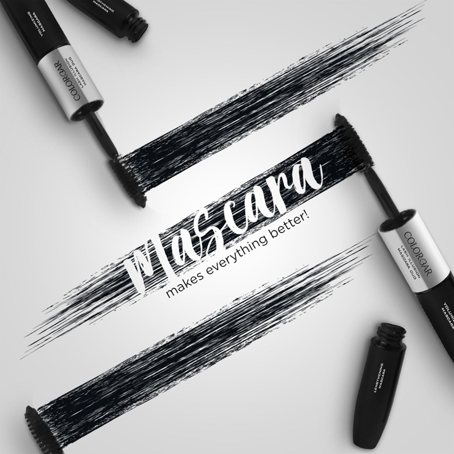 Colorbar Lash Illusion Mascara Duo - Lash Lengthening and Volumizing Mascara - Clump-Free, Crease-Proof, and Non-Flaking - Black - 0.27 oz