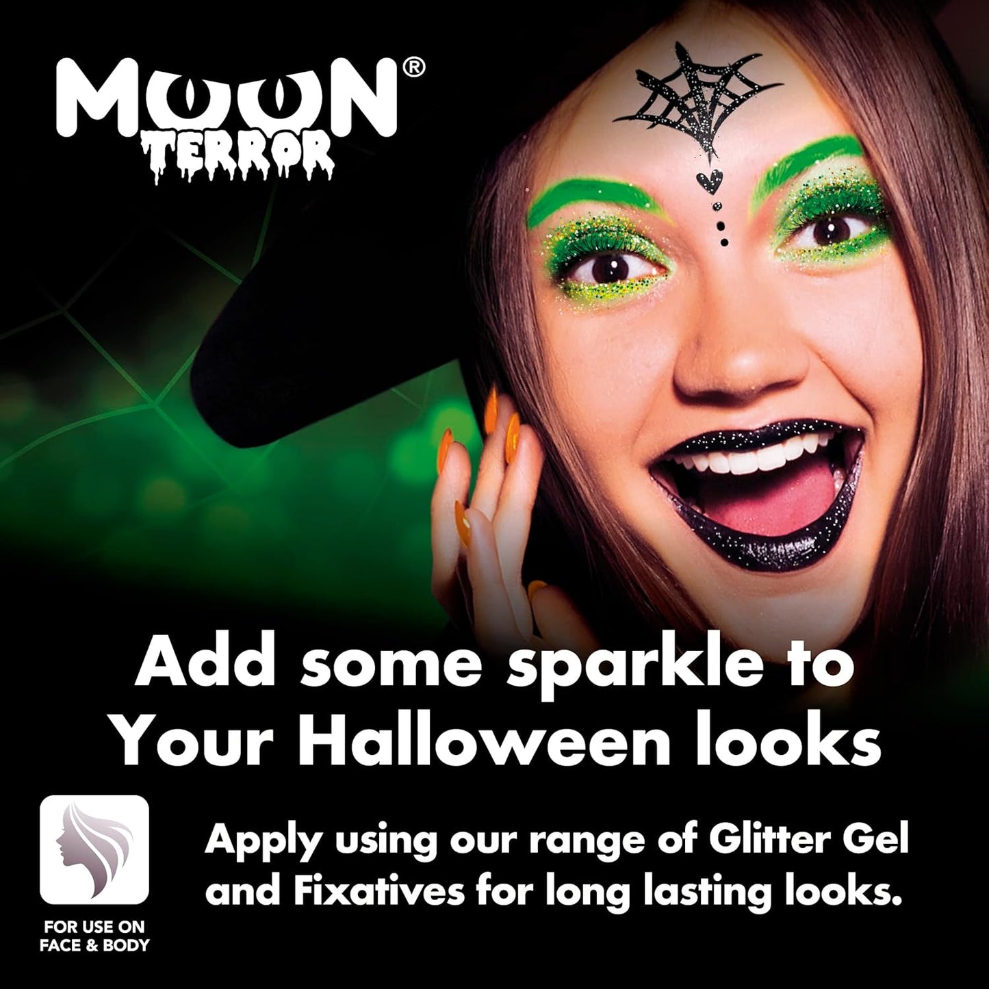 Halloween Glitter Shakers - SFX Makeup Box Set for Face, Body & Hair | 0.17g Each