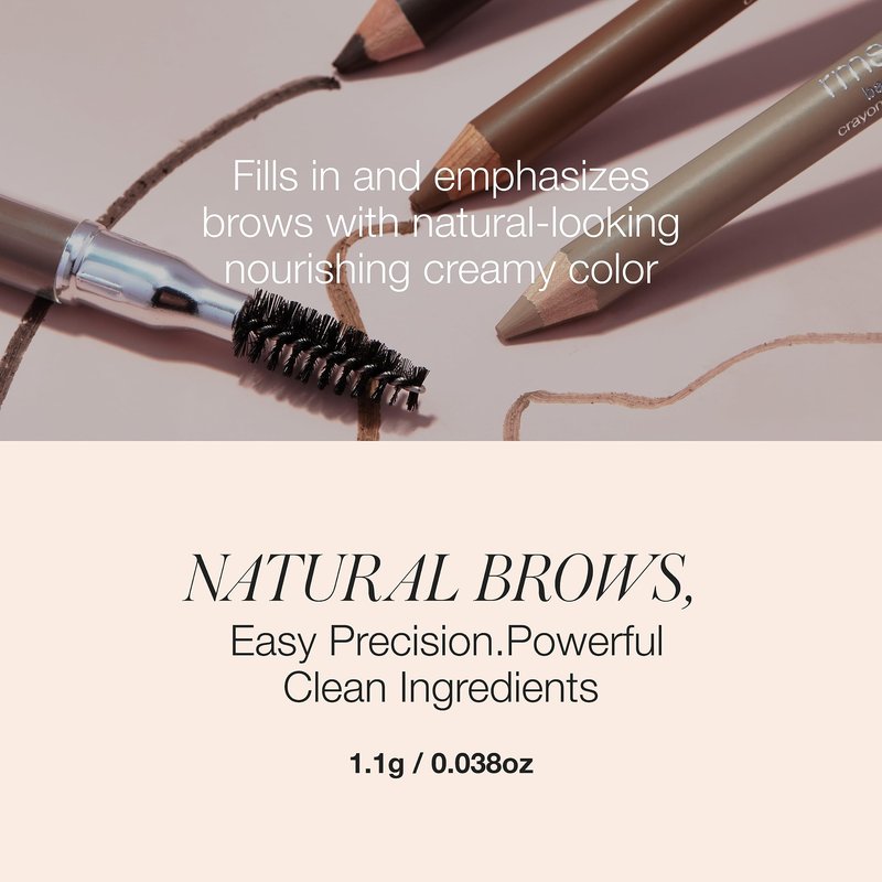 rms beauty Back2Brow Pencil Waterproof Smudge-Resistant Buildable Brow Color with Fine Tip for Natural Hair-Like Strokes Nourishing 0.3g