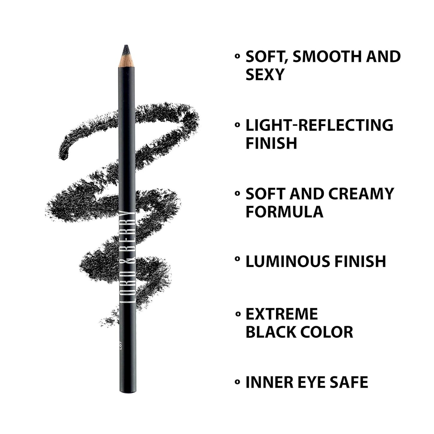 Lord & Berry Eye Liner - Dark Black Long-Lasting Formula, 1.4g