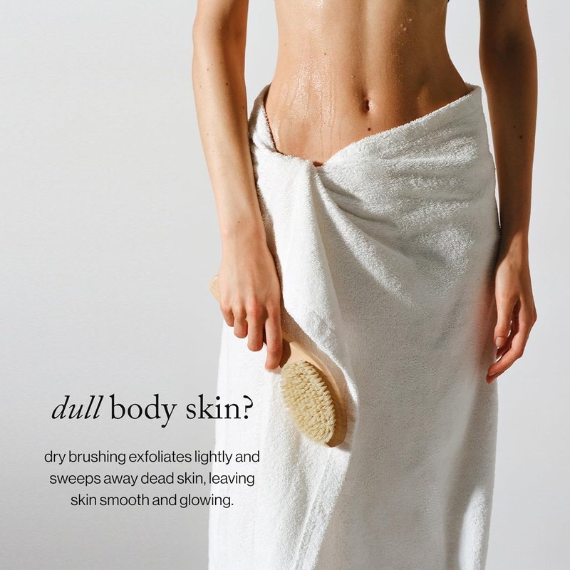 Goop Beauty Dry Brush - Detoxifying Body Exfoliator with Natural Biodegradable Sisal Fibers | Wooden Handle | FSC Certified