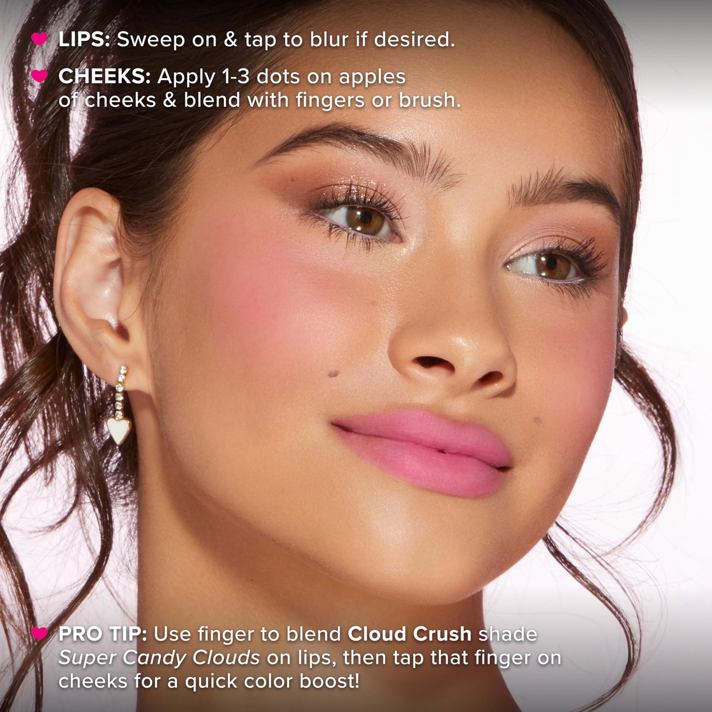 Too Faced Cloud Crush Whipped Lip & Cheek | Creamy Multi-Use Formula with Hyaluronic Oil for a Soft-Focus Longwear Flush, 0.15 Fl Oz, Candy Clouds