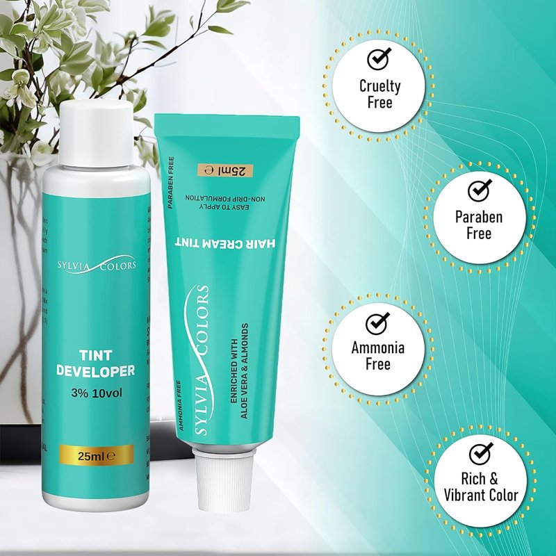 Dark Brown Hair Tint Kit - Professional Root Touch-Up Color, Waterproof Formula | 25ml, Lasts 4-6 Weeks, 40 Applications