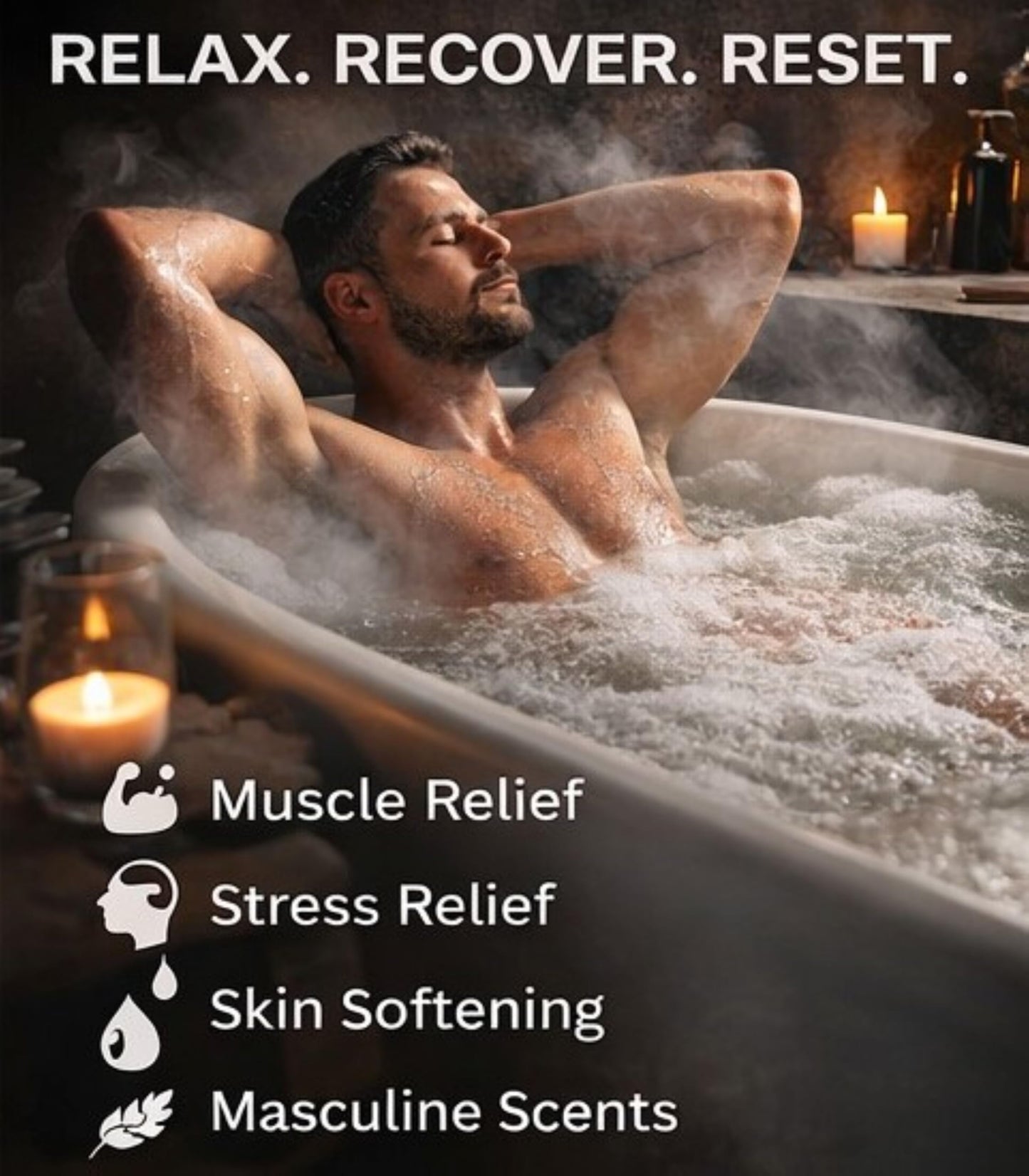 Mr. Bomb Dude Bath Bombs for Men – 6 Pack Man-Up Collection, Masculine Scents, Epsom Salt Bath Bomb Set for Relaxation & Muscle Relief, Gift Set for Him, Made in USA