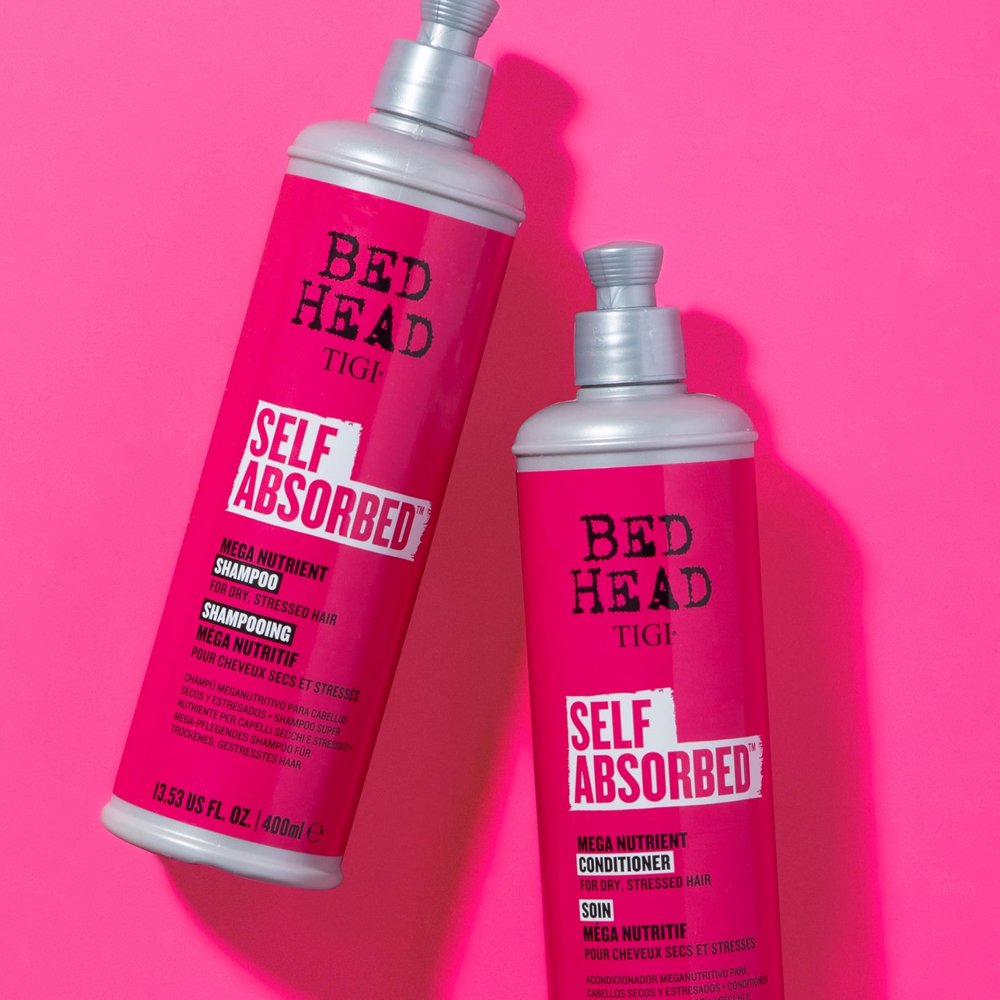 Bed Head by TIGI Self Absorbed Shampoo and Conditioner Set for Dry Hair, Nourishing and Strengthening Frizz Control Hair Care Duo, 25.36 Fl oz, 2 Pack