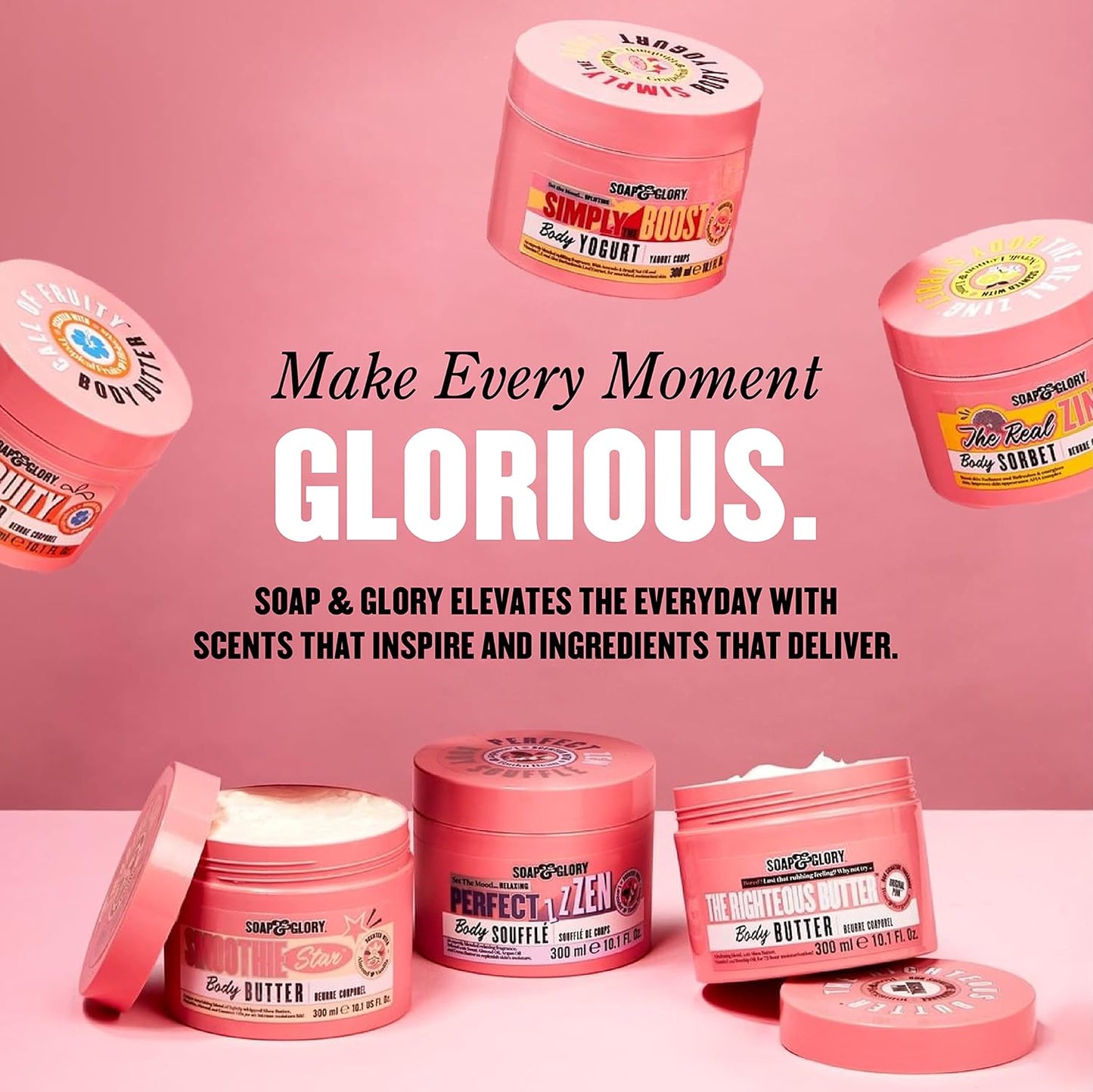Soap & Glory Exfoliating Body Scrub - Original Pink Smoothing & Buffing Polish with Shea Butter | 200ml