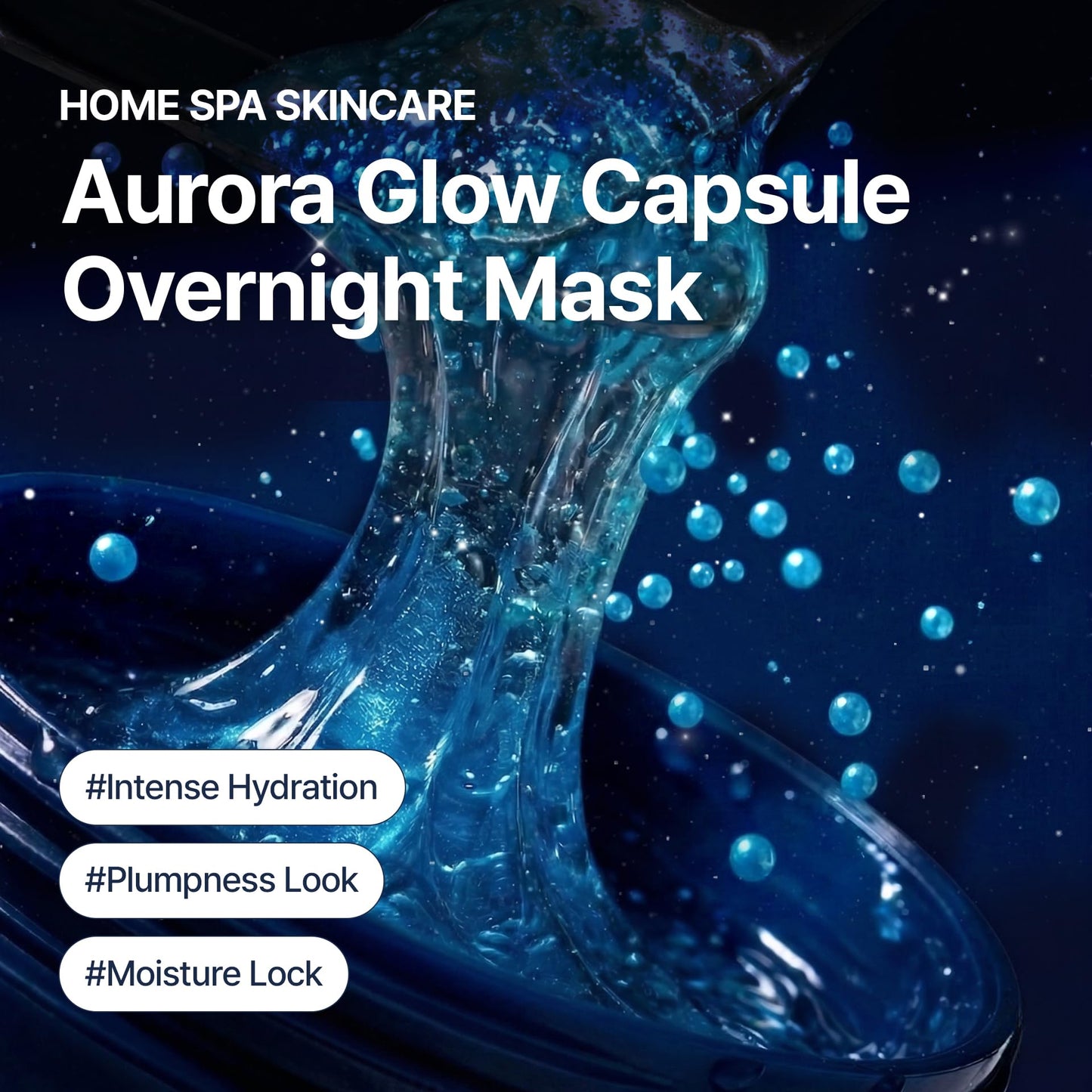 Aurora Glow Capsule Overnight Mask | Overnight Recovery for Glow, Radiance & Glass Skin | Hydrating & Brightening Mask with Vitamin C, Ceramide & 8 Hyaluronic Acids | Korean Skincare (2.1 fl oz)