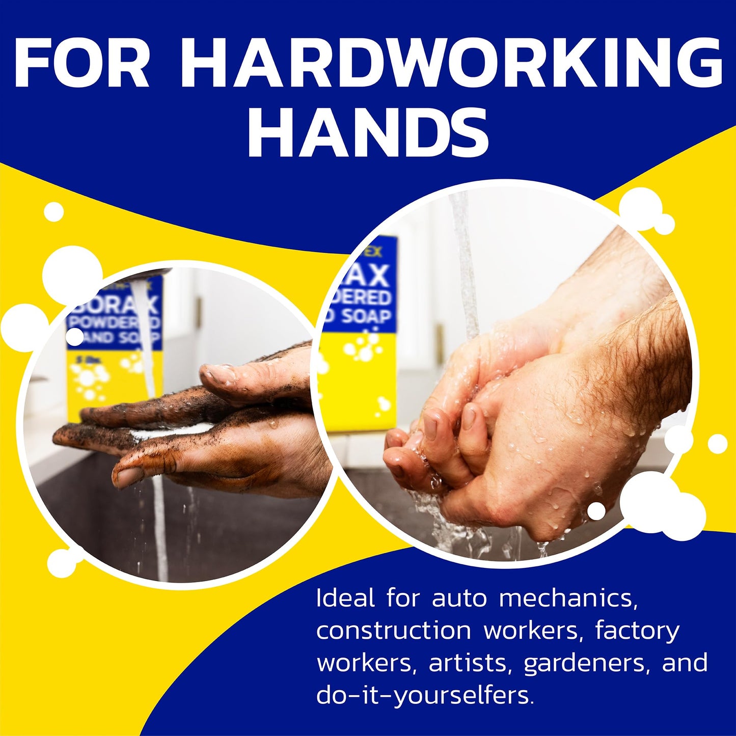 Banner Chemical Smooth-Tex Borax Powdered Hand Soap - Heavy Duty Industrial Hand Wash - Removes Grease, Grime and Oil from Hands for Mechanics & Industrial Workers, Compare to Boraxo - 5 lbs (1 Pack)