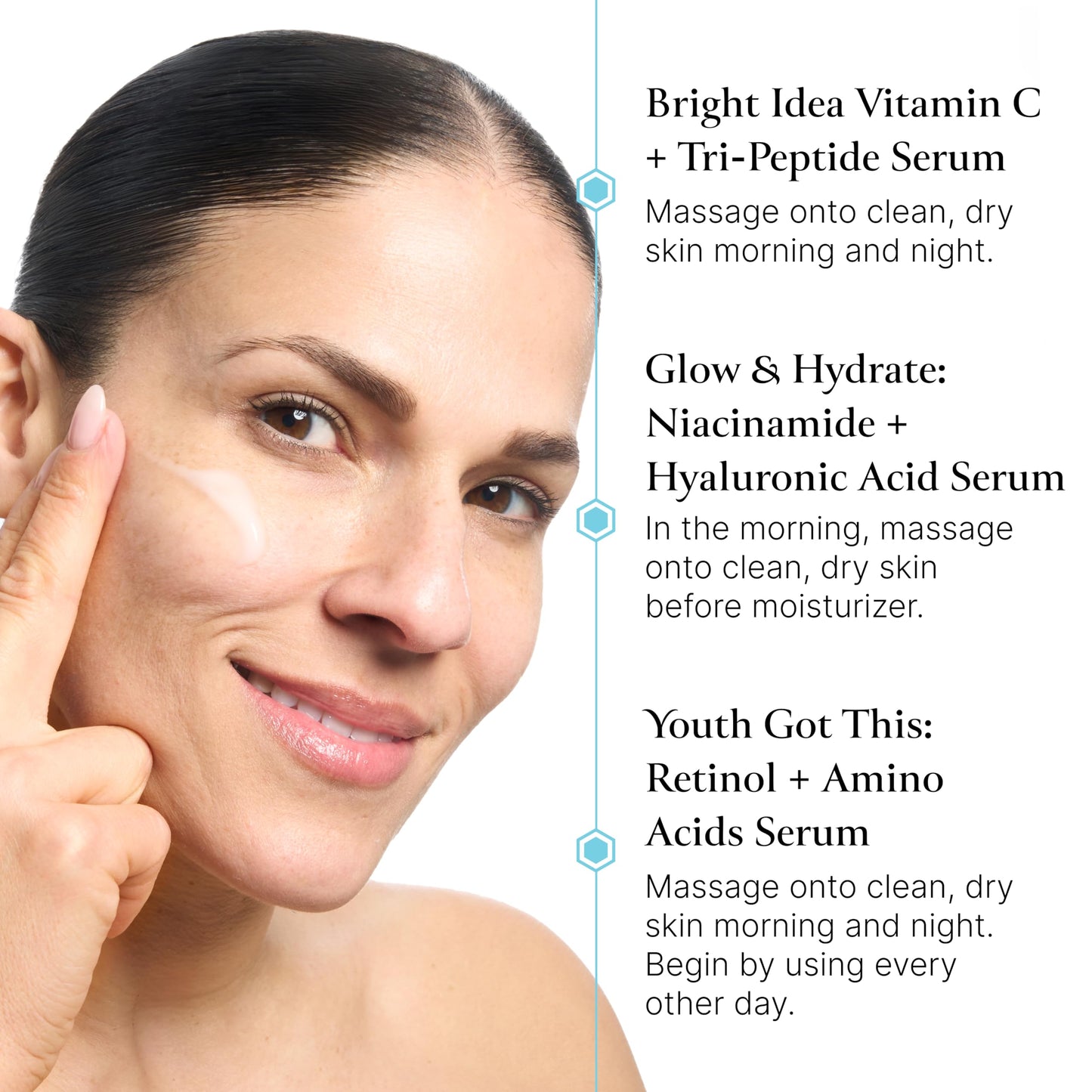 Bliss Skincare Mini Serum Set – Vitamin C, Retinol & Hyaluronic Acid Face Serums – Brightening, Anti-Aging & Hydrating Kit – Travel Size Gift Set (3 Pack)