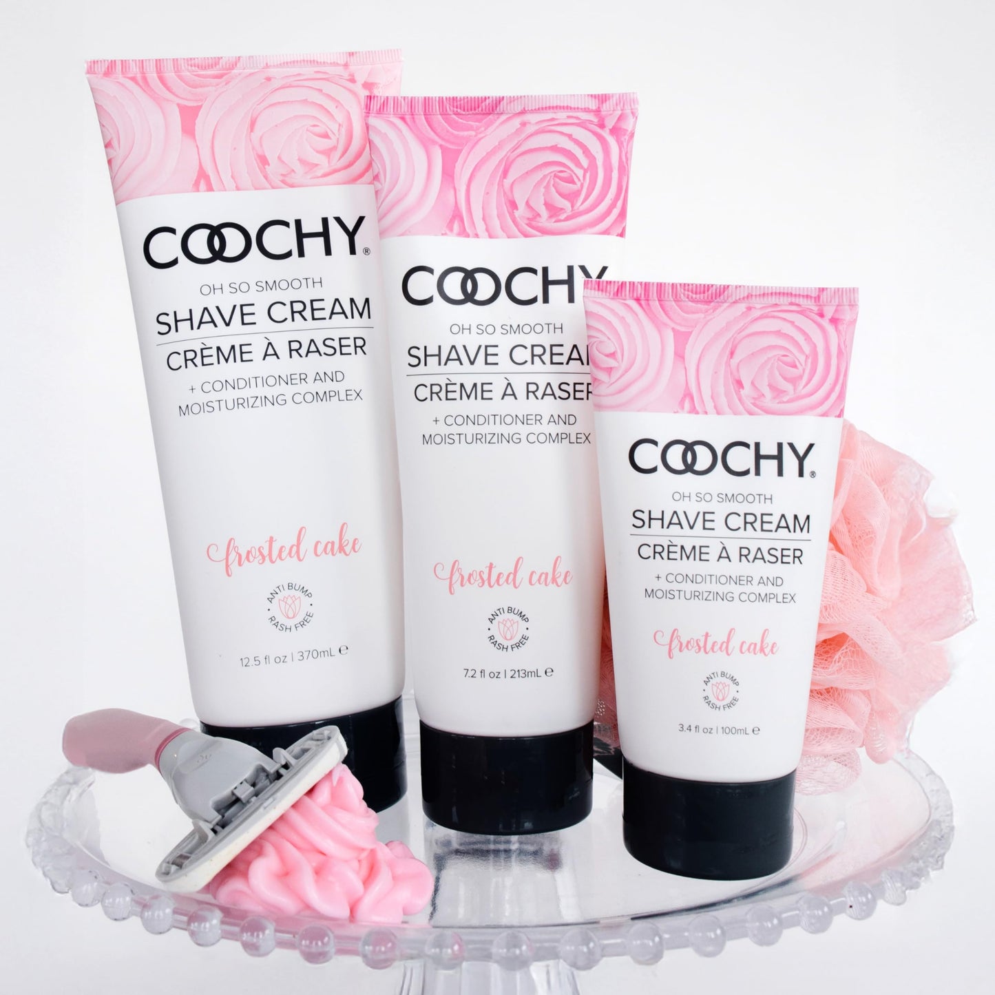 COOCHY Shave Cream - Moisturizing Shave Lotion - Gentle Intimate Shaving Cream - For Bikini Area, Underarms, Legs & More - Rash-Free, Hydrating Formula - 32 oz, Frosted Cake