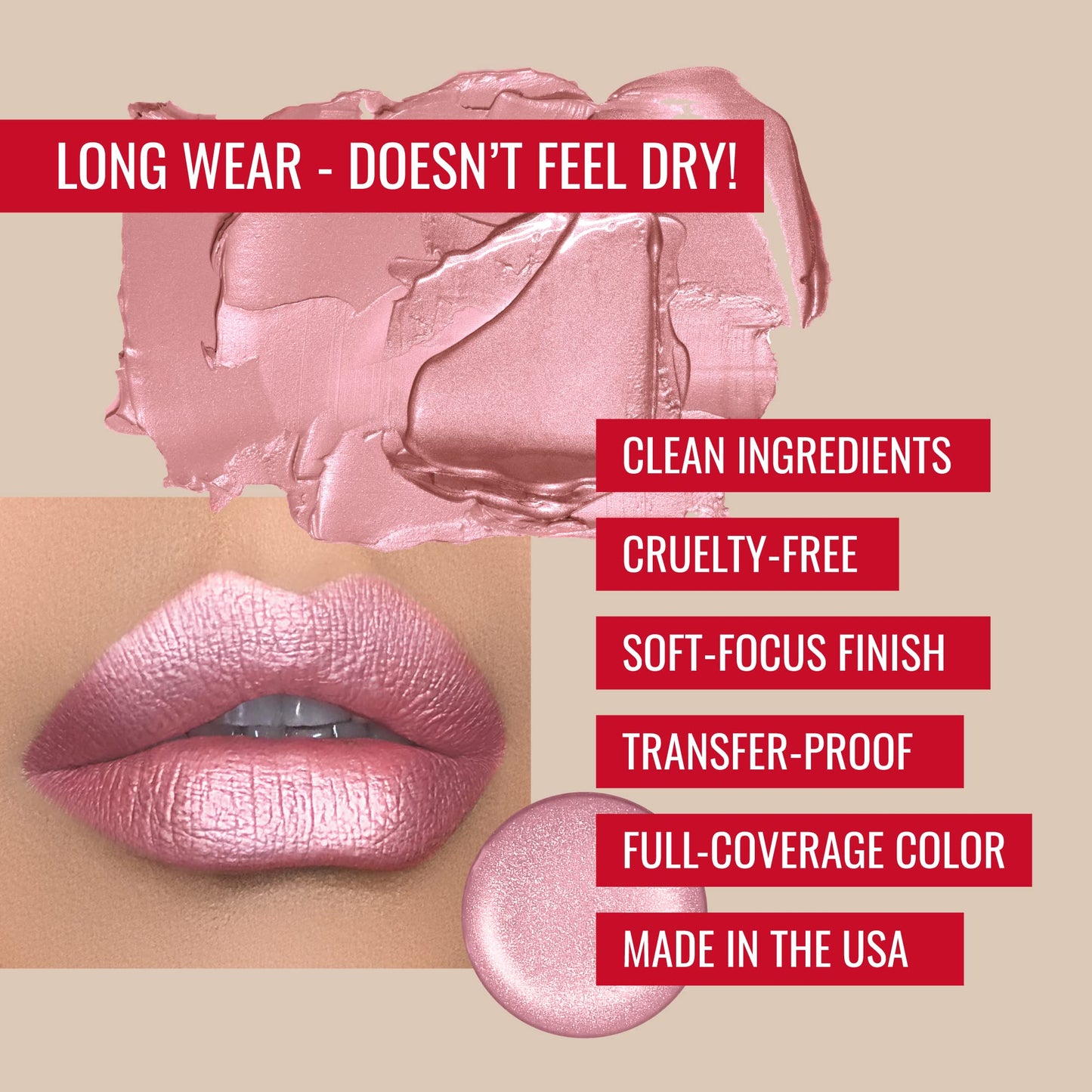 Runway Rogue ‘Trophy Wife’ Frosted Pastel-Pink Silk Glam Long Wear Liquid Lipstick Bundle with ‘It’s a Wrap’ Matte-Pink Designer Liner Lip Liner