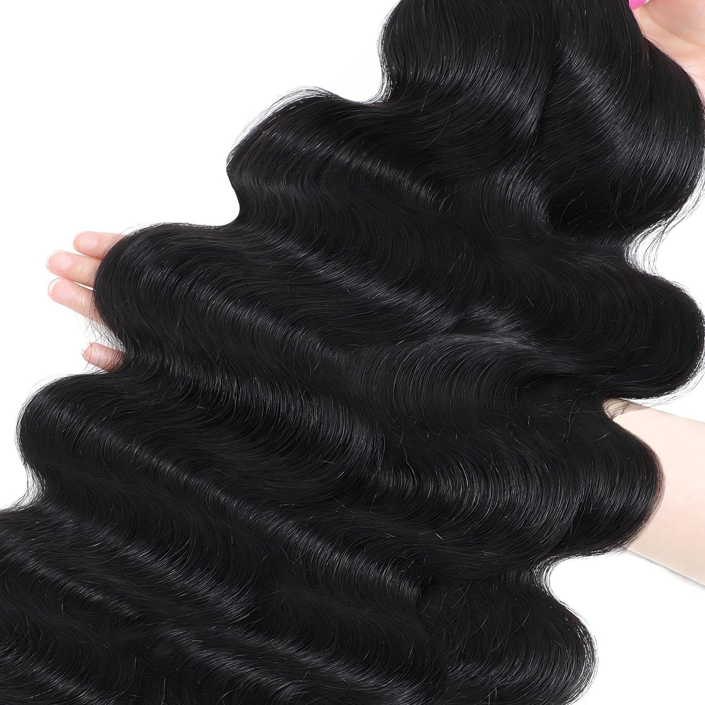 Chikamlty 12A Brazilian Human Hair Bundles Body Wave 22 inch Single Bundle Virgin Hair Bundle Body Wave Bundles Human Hair 100G Natural Black Hair Extensions