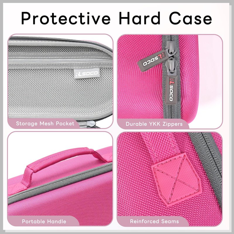 RLSOCO Travel Case for Dyson Supersonic/Supersonic Nural Hair Dryer & Dyson Airwrap/Airwrap i.d./Airwrap Co-anda2x Multi-Styler, Storage Hair Dryer/Airwrap Only for easy travelling (Pink)