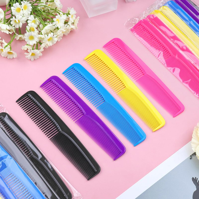200pcs Plastic Colorful Combs in Bulk, Individually Wrapped, Double Tooth Hair Pocket Comb, for Homeless, Charity, Hotel, Travel, Airbnb, Home, Shelter