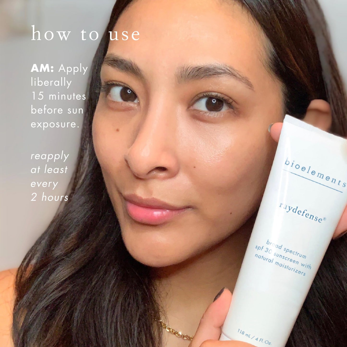 Bioelements RayDefense - 4 fl oz - Hydrating Broad-Spectrum SPF 30 Sunscreen & Moisturizer for All Skin Types - Vegan, Gluten Free - Never Tested on Animals