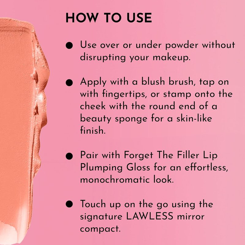 LAWLESS Pinch My Cheeks Cream Blush - Starburst | Weightless, Buildable Color for Lips & Cheeks - 0.18 oz
