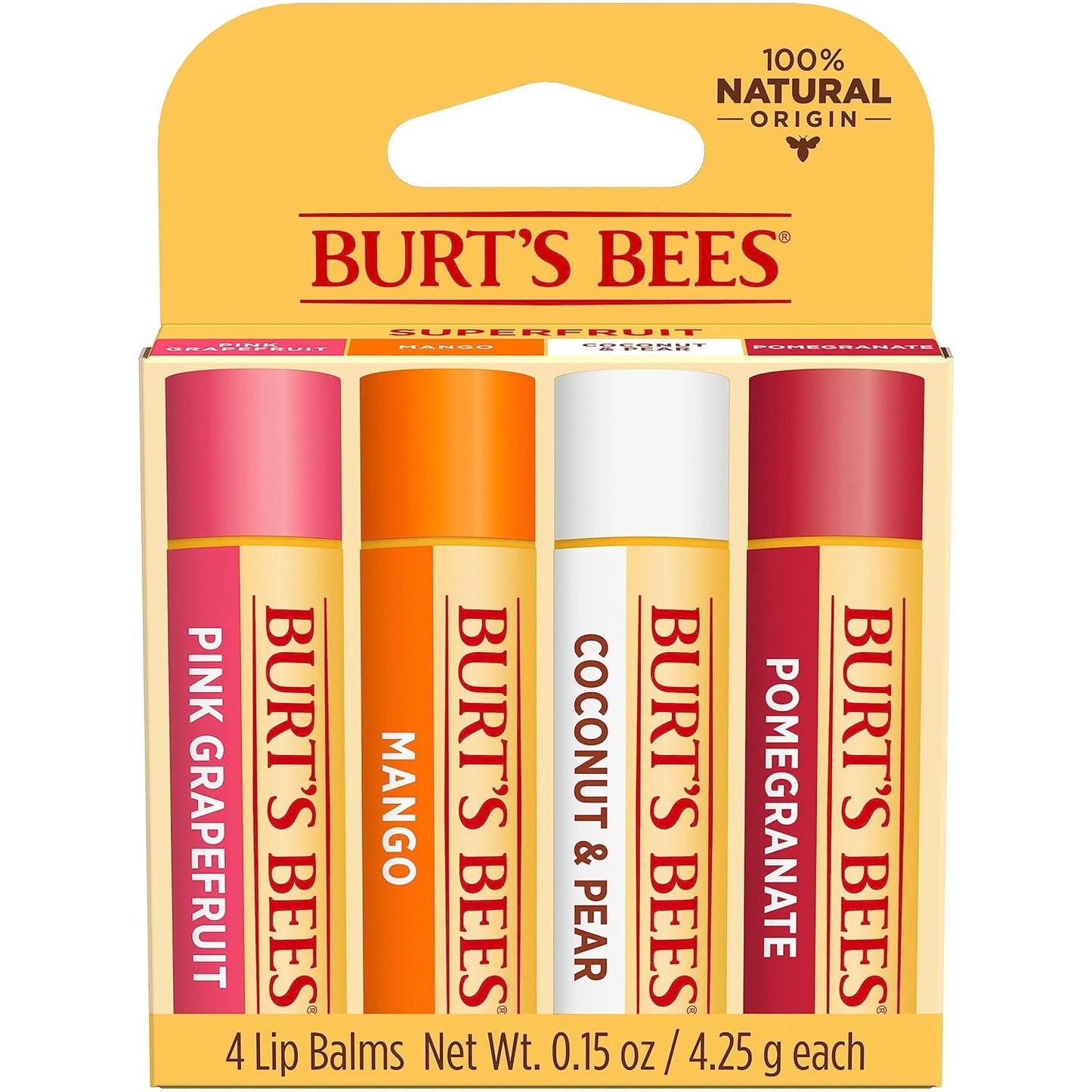 Burt's Bees Natural Moisturizing Lip Balm - Superfruit Flavor | Hydrating & Nourishing Formula