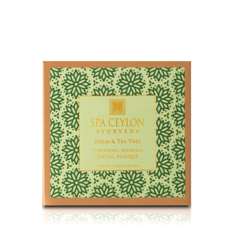 SPA CEYLON NEEM & TEA TREE Purifying Mineral Masque | cruelty-free | Vegetarian | Acne-Clearing & Pore Minimizing | Best for oily & problem skin types