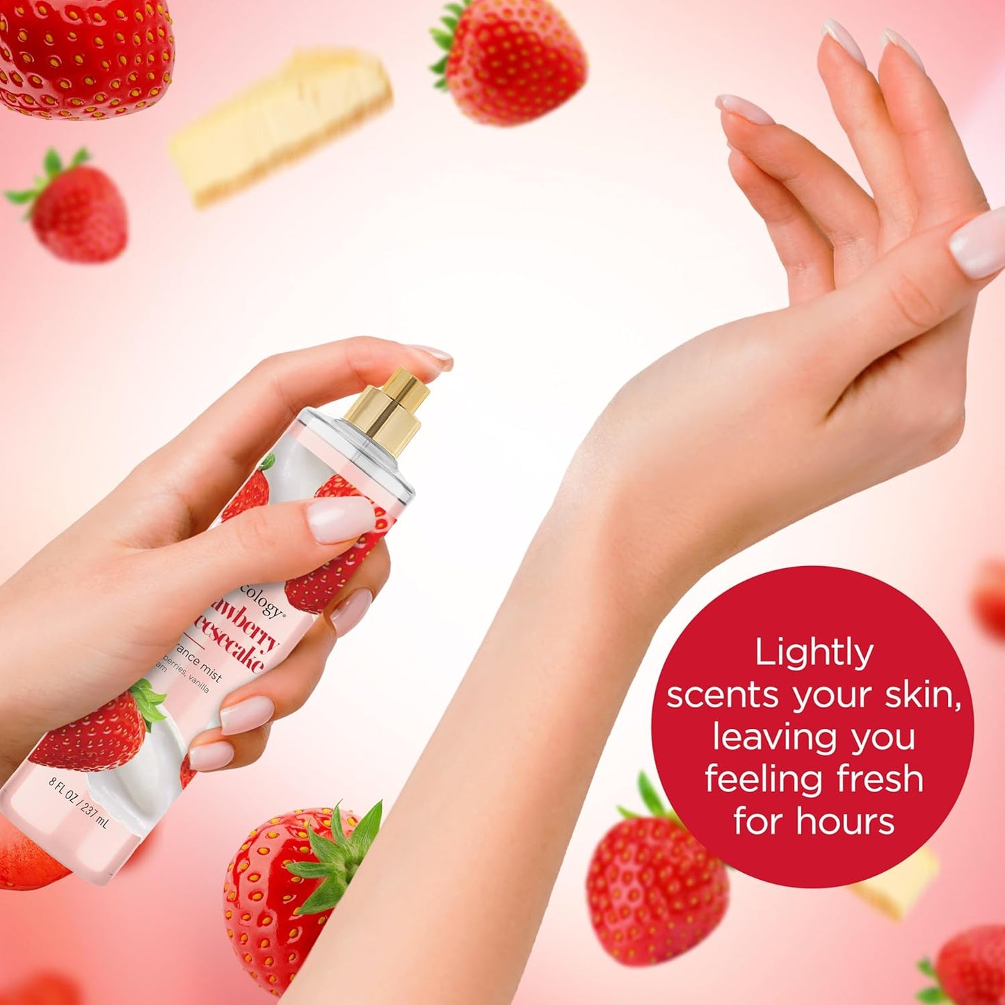 Long-Lasting Strawberry Cheesecake Body Mist - 8 Fl Oz | Bodycology