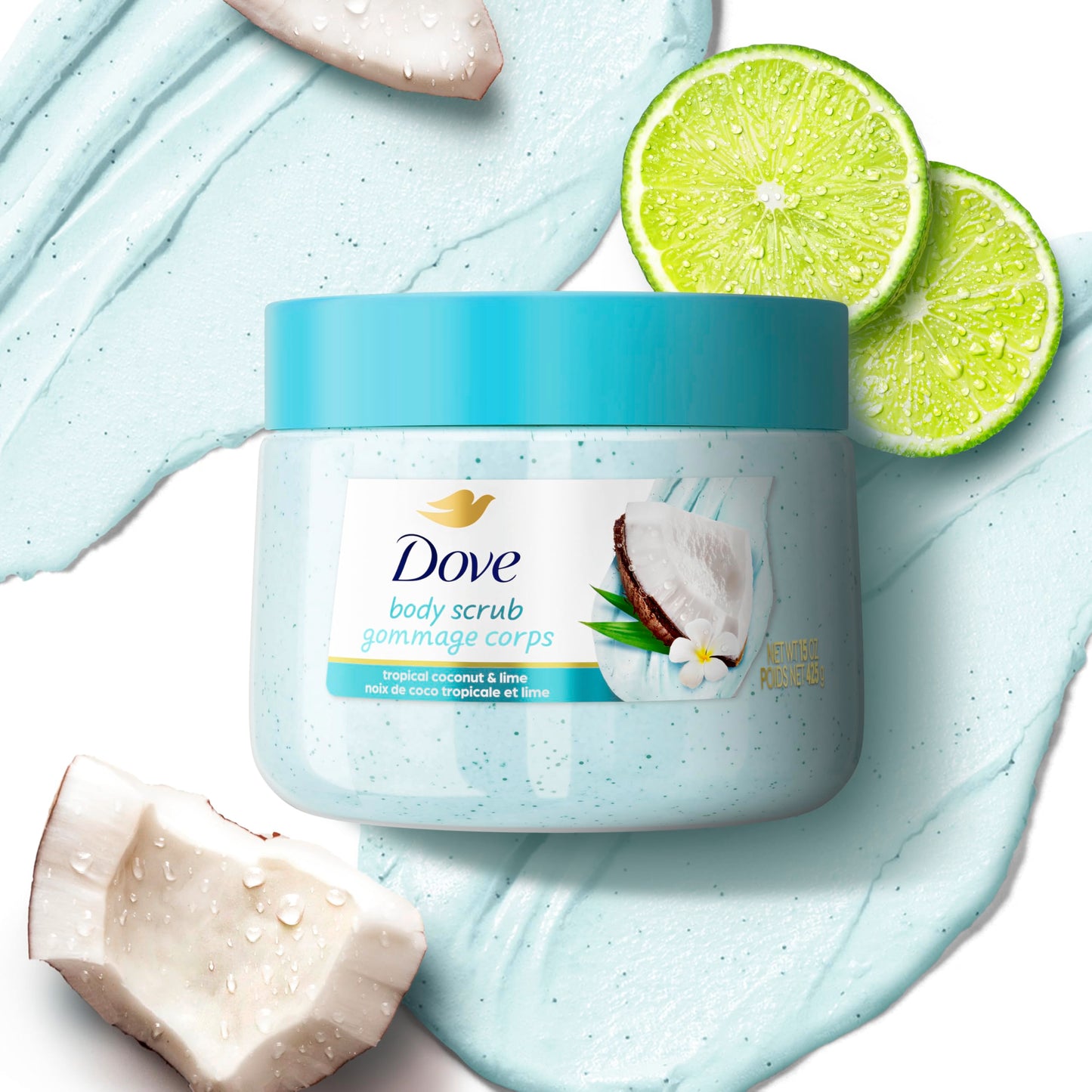 Dove Body Scrub Coconut & Lime, 15 oz