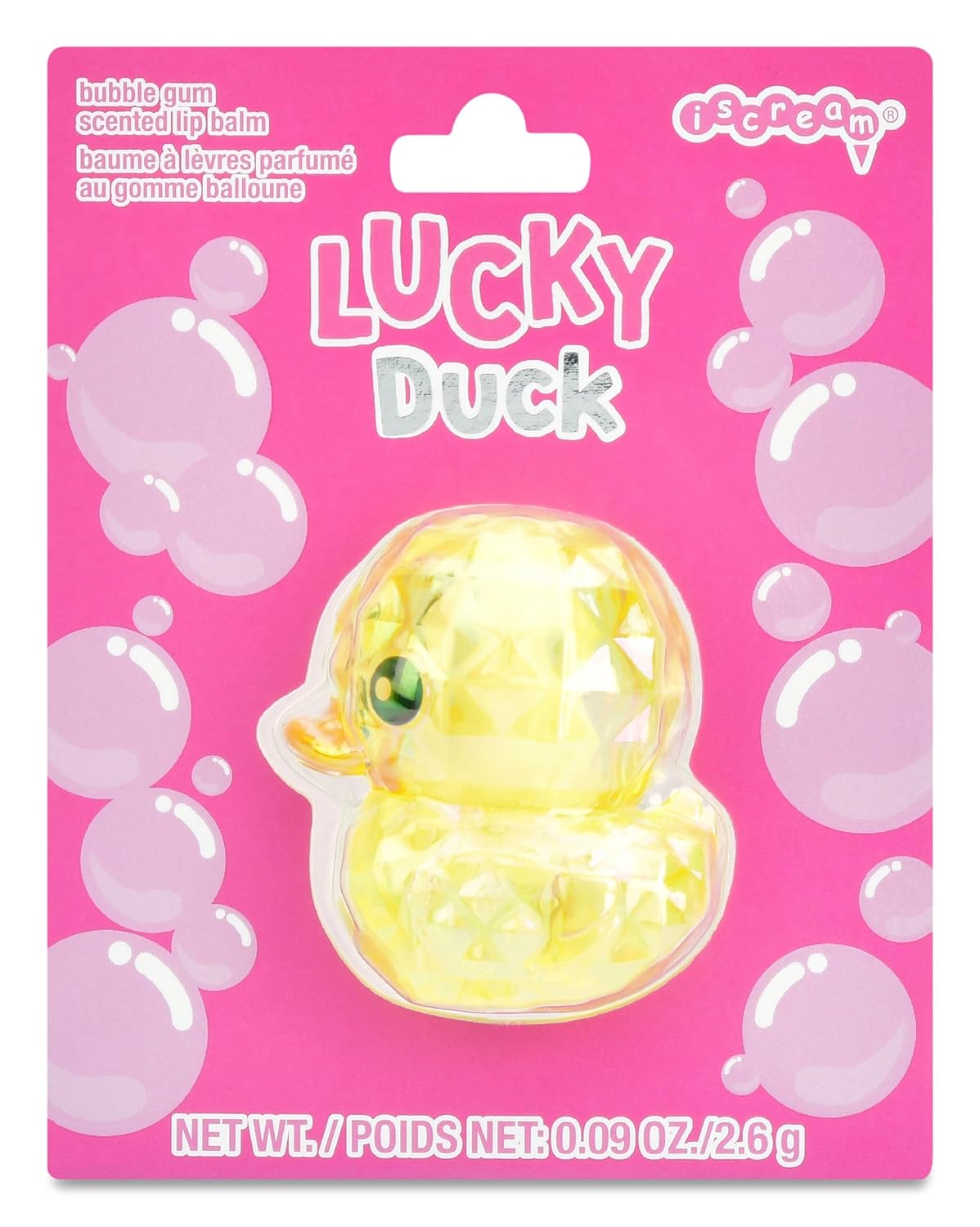 Lucky Duck Shaped Bubble Gum Scented Lip Balm | Moisturizing & Fun for Kids