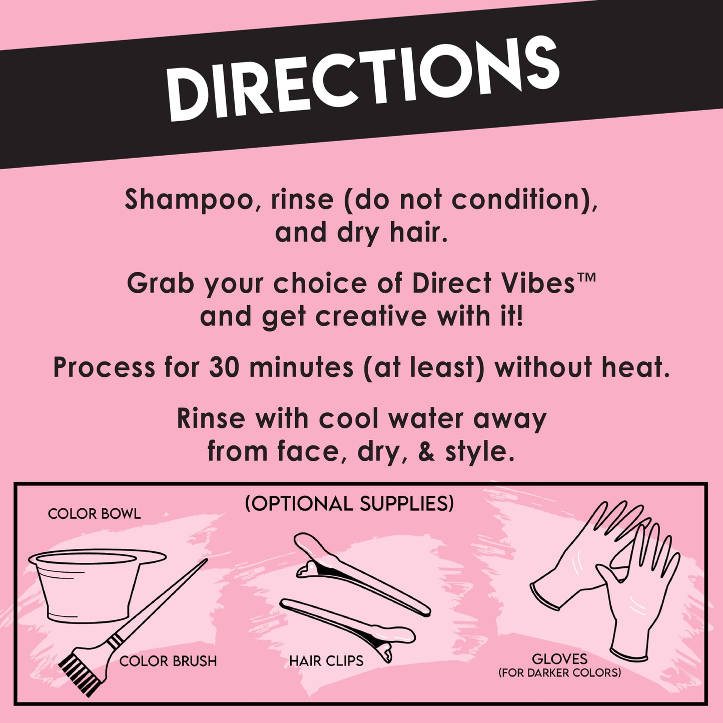 Color Lux Direct Vibes Semi-Permanent Hair Color, Blush, Vibrant & Long-Lasting Shade, Ammonia-Free, Vegan, Sulfate-Free, Paraben-Free, 8 fl oz (Pack of 2)