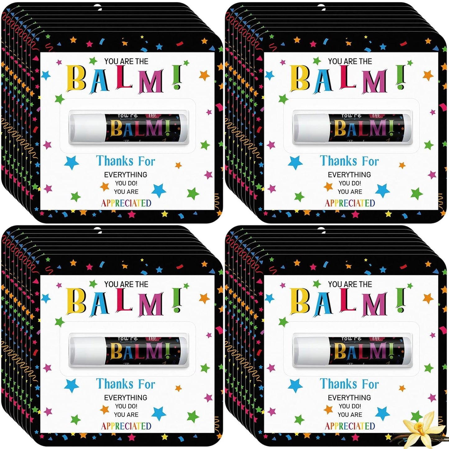 Bulk Lip Balm Gift Set - 60 Pack Teacher Appreciation Favors | Perfect Thank You Gifts for Staff & Coworkers