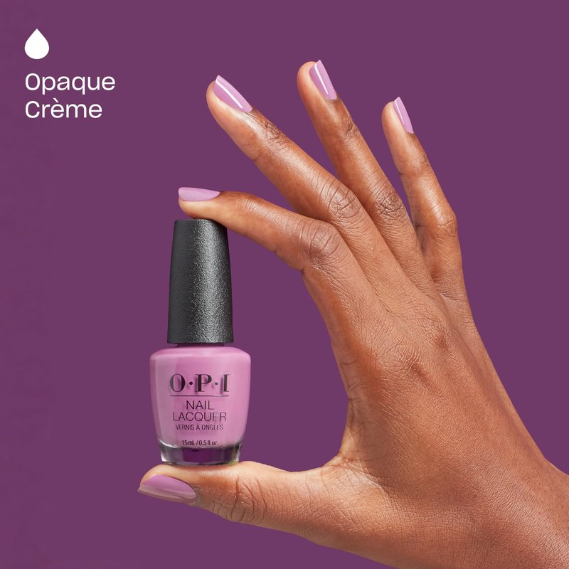 OPI Nail Lacquer Vogue en Violet | Opaque Soft Purple Crème Chip Resistant Nail Polish | Make 'Em Jelly! Collection | Summer 2025