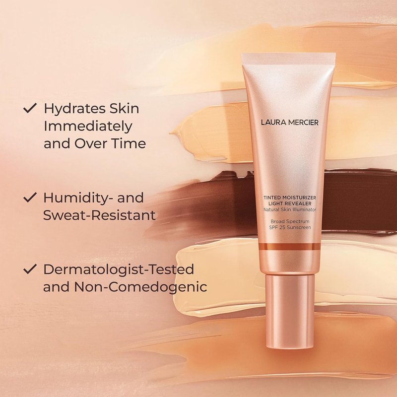 Laura Mercier Tinted Moisturizer - Natural Skin Illuminator with SPF 25 | Ultra-Sheer, Hydrating, Luminous Finish