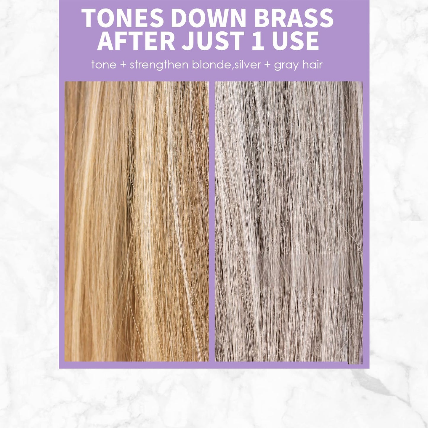 Danliss Purple Shampoo, Sulfate-Free Brass for Blonde, Silver, or Brown Hair Removes Yellow Tones & Conditions. Neutralizes Brassy Tones in Bleached or Highlighted Hair with Salicylic Acid 8.45 oz